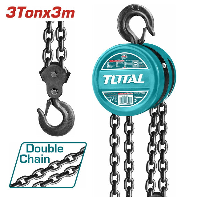 Bloc De Chaîne 3T 3M TOTAL TUNISIA Levage Securisé THT1631 - TOTAL TOOLS TUNISIA Site officiel | Station d'outils