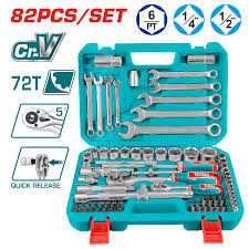 Coffret Outils CrV 82 Pièces TOTAL TUNISIA Fiable THT421802 - TOTAL TOOLS TUNISIA Site officiel | Station d'outils