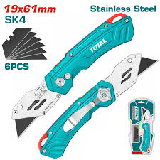 THT5136288 Couteau Pliant TOTAL 61mm Acier SK4 6 Lames - TOTAL TOOLS TUNISIA Site officiel | Station d'outils