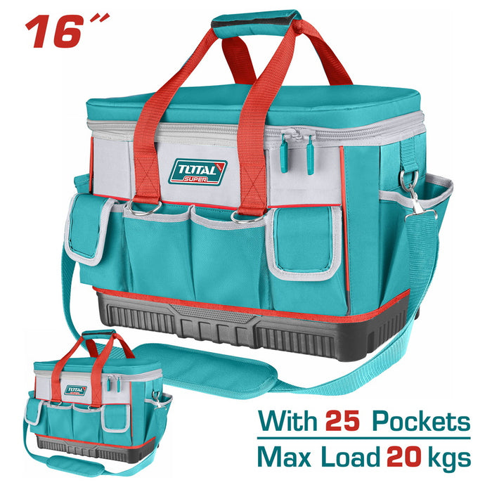 Total Sac A Outils 16 Kg THT561625 Avec 25 Poches En Toile Renforcée