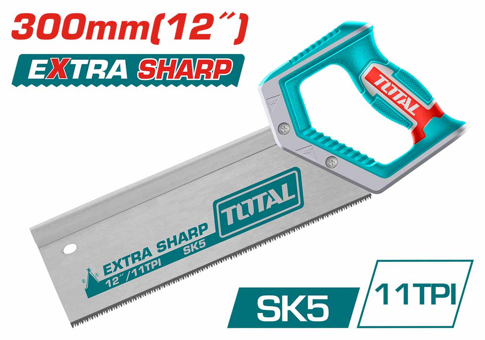 Scie À Main 300 Mm THT59128B Acier SK5 Dents Fines 11 TPI Pour Menuiserie Fine Bois PV