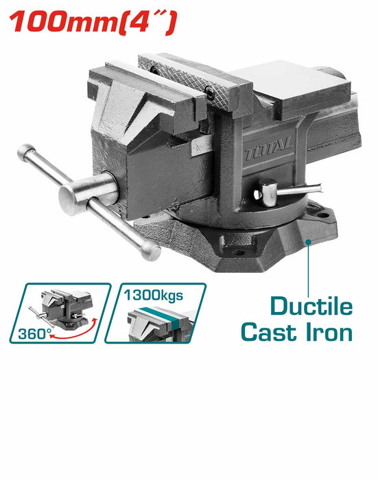 THT6146 - Étau Établi TOTAL 100MM - Pour Bricoleurs - TOTAL TOOLS TUNISIA Site officiel | Station d'outils