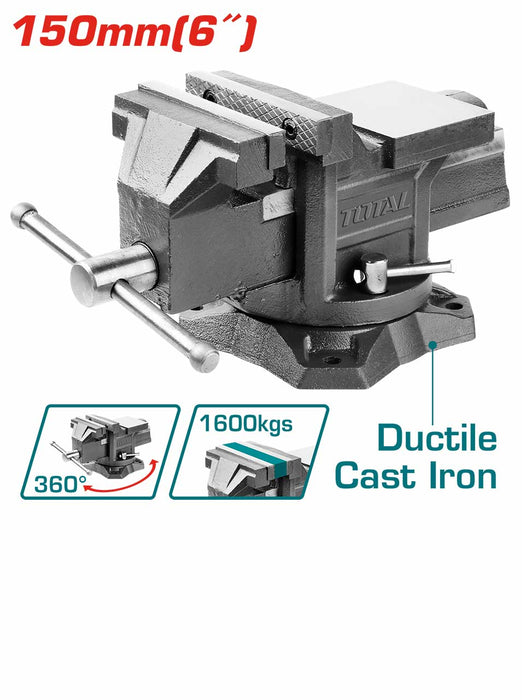 TOTAL ETAU ETABLI 150MM – Étau – TOTAL 150MM – Durable - TOTAL TOOLS TUNISIA Site officiel | Station d'outils