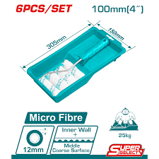 THT811210061–Kit Peinture Microfibre TOTAL 100 MM–Murs - TOTAL TOOLS TUNISIA Site officiel | Station d'outils