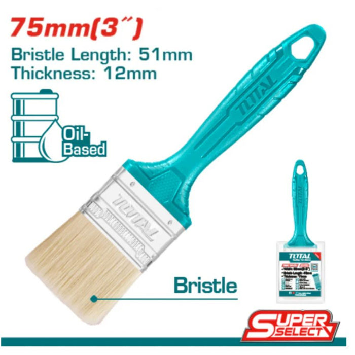 THT845036 Pinceau Plat TOTAL 3 Pouces Finitions Précises - TOTAL TOOLS TUNISIA Site officiel | Station d'outils