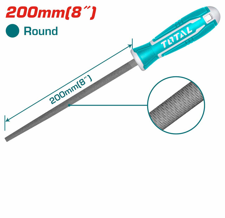 Lime Ronde 200 mm THT91386 Acier Trempé Bi-Matière Ergonomique Antidérapante