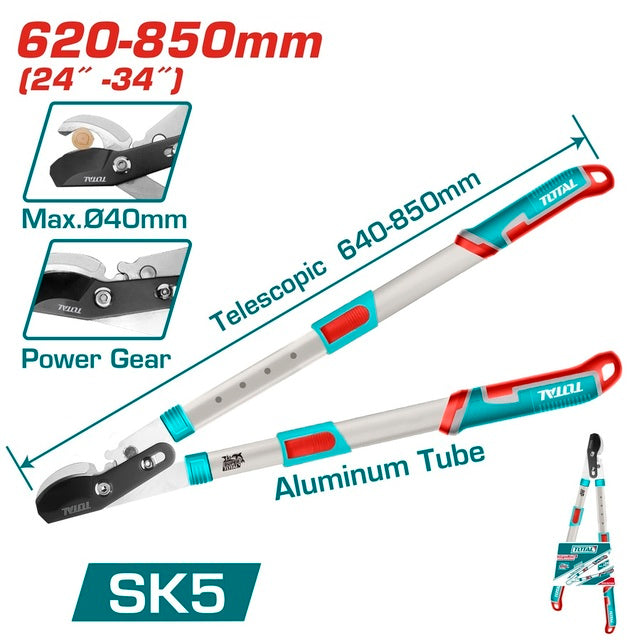 Sécateur Télescopique Total 850mm avec Démultiplicateur THTA1527406