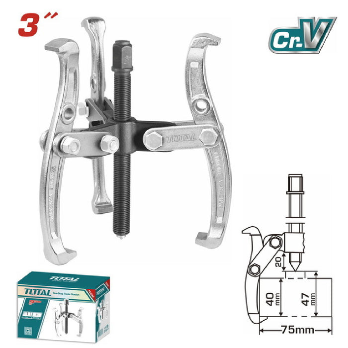 Extracteur Trois Lames 3" Total THTGP336 Acier Chrome Vanadium 75 mm