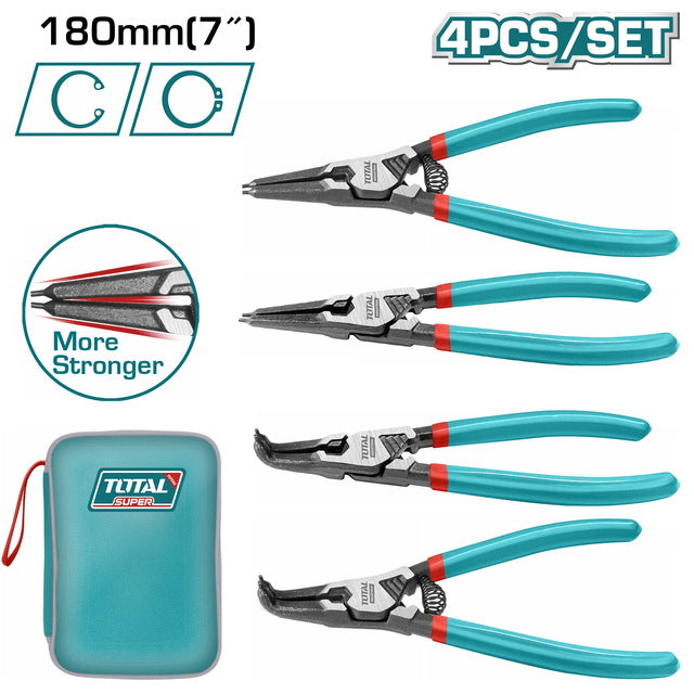 THTJ214042 – Jeu Pinces Circlips TOTAL 7 Pouces Int Ext - TOTAL TOOLS TUNISIA Site officiel | Station d'outils