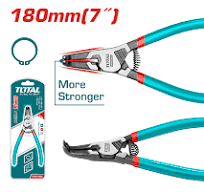 THTJ21802 Pince Circlips Coudée TOTAL 7 Pouces Acier Trempé - TOTAL TOOLS TUNISIA Site officiel | Station d'outils