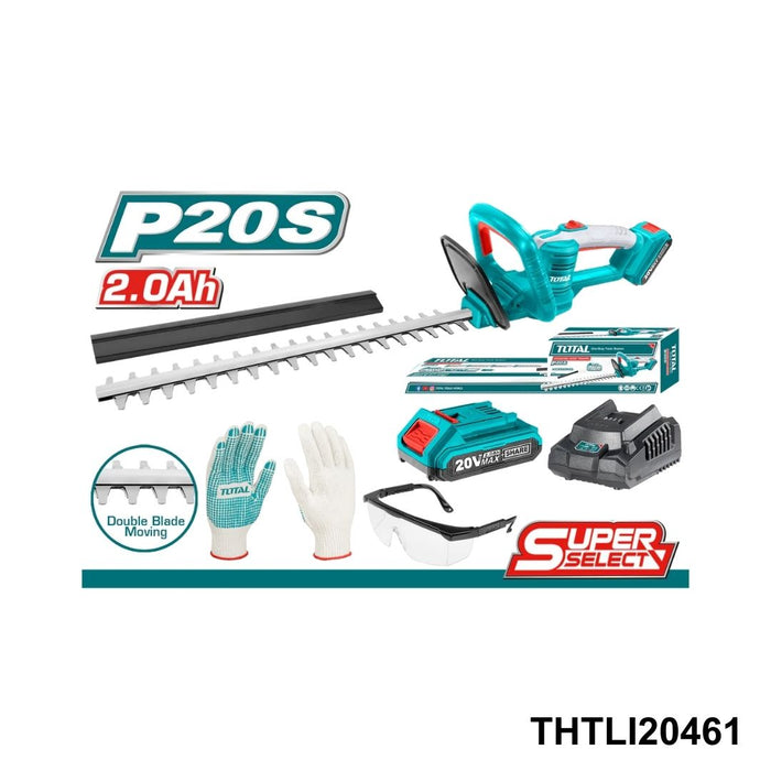 THTLI20461 - Taille Haie Sans Fil TOTAL 20V 460mm - Précis - TOTAL TOOLS TUNISIA Site officiel | Station d'outils