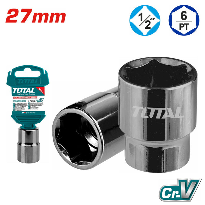 Douille Hexagonale 27 Mm Total THTST12271 Chrome Vanadium 1/2 Pouce