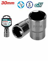 Douille Hexagonale Total 30mm THTST12301 Chrome Vanadium 6 Pans 1/2 Pouce