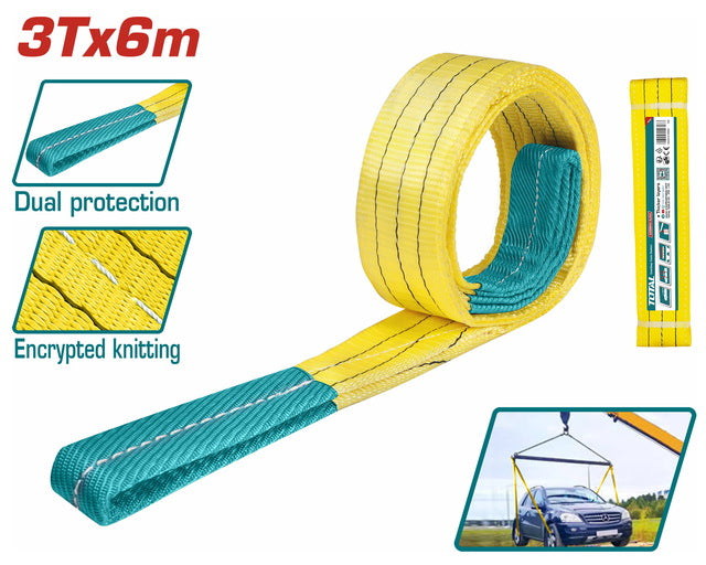 THTWS0306 - Élingue TOTAL 3T 6m 90mm - Robuste Pour Levage - TOTAL TOOLS TUNISIA Site officiel | Station d'outils