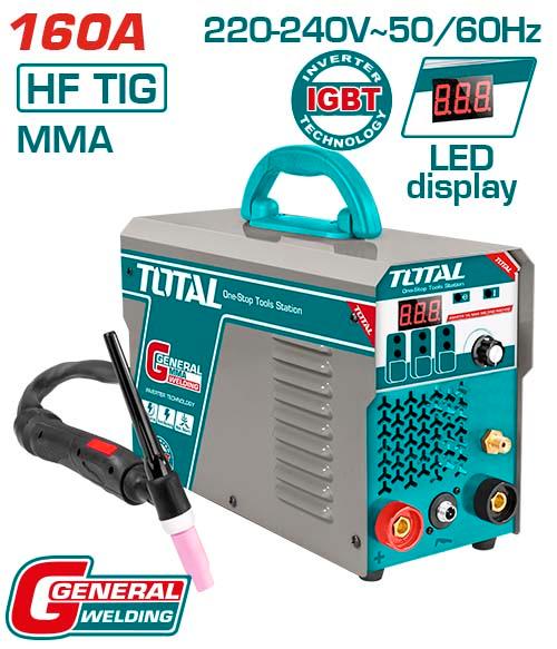 TIG1601 Poste Soudage TIG MMA Total Onduleur 160A Compact - TOTAL TOOLS TUNISIA Site officiel | Station d'outils