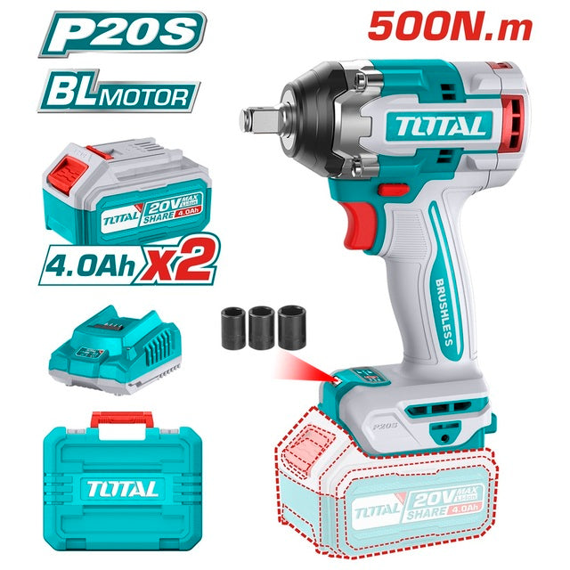TIWLI2050 Clé À Chocs Sans Fil TOTAL 20V 500Nm Puissance - TOTAL TOOLS TUNISIA Site officiel | Station d'outils