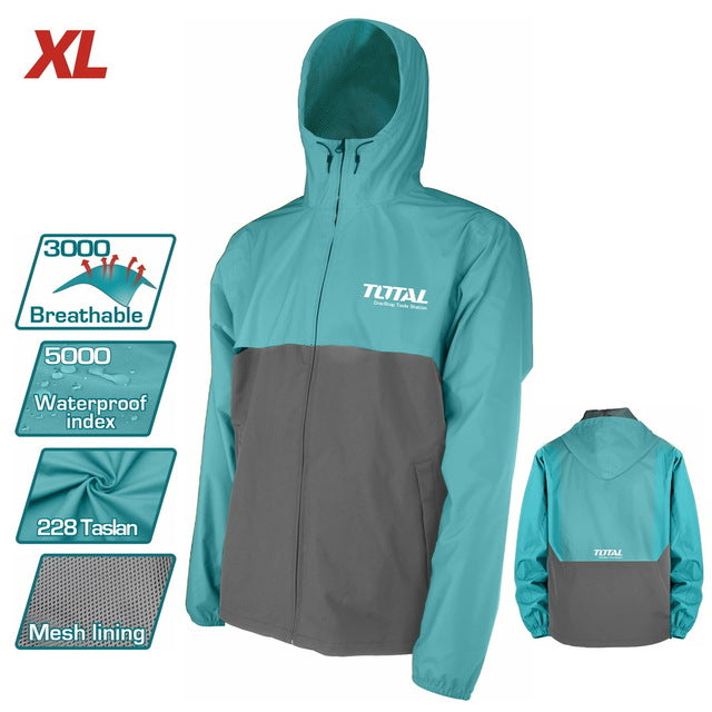 Veste Imperméable Professionnelle XL Indice 5000 mm H₂O Résistante à la Pluie