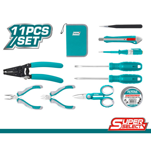 TKETS0111 – Ensemble D'Outils Électriciens TOTAL 11 Pièces - TOTAL TOOLS TUNISIA Site officiel | Station d'outils