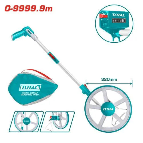 TMT19945 Roue Mesure Numérique TOTAL 0 À 9999,9 m Diam 320 - TOTAL TOOLS TUNISIA Site officiel | Station d'outils