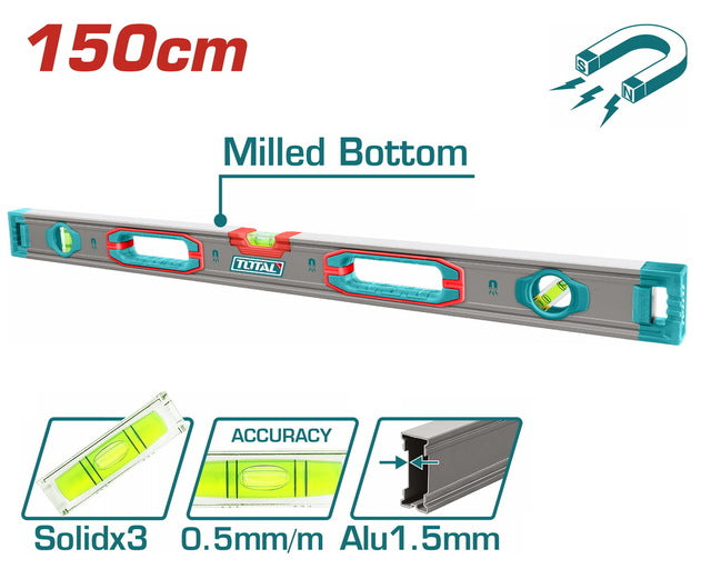 TMT215028M – Niveau Magnétique Total 150 cm – Bricolage - TOTAL TOOLS TUNISIA Site officiel | Station d'outils