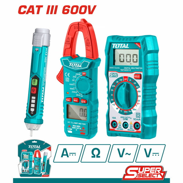 TMT43028 – Kit De Test Électrique TOTAL 3 Pièces – Fiable - TOTAL TOOLS TUNISIA Site officiel | Station d'outils
