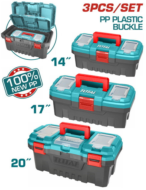 TPBXK0031 Ensemble Boîtes Outils Plastique TOTAL 14 17 20 - TOTAL TOOLS TUNISIA Site officiel | Station d'outils