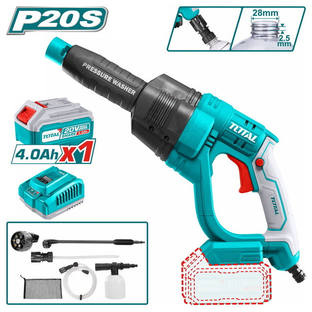 TPWLI20084 Nettoyeur Haute Pression Li Ion 20 V 24,8 Bar - TOTAL TOOLS TUNISIA Site officiel | Station d'outils
