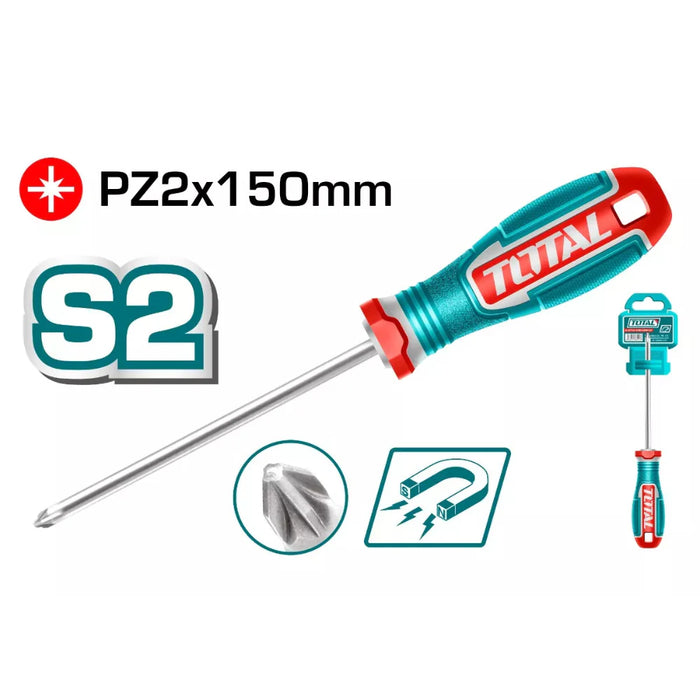 TSDPZ2150 – Tournevis Pozidriv TOTAL 150 mm – Ergonomique - TOTAL TOOLS TUNISIA Site officiel | Station d'outils