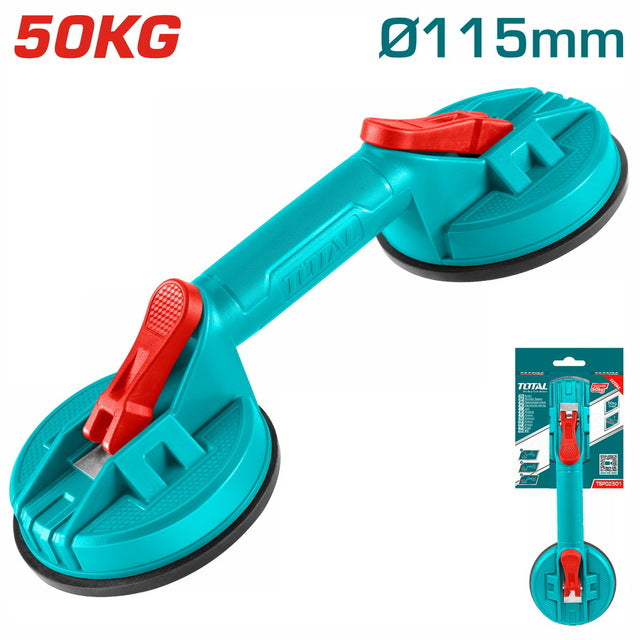 TSP02501 - Ventouse Double TOTAL 50 Kg 115mm Verre - TOTAL TOOLS TUNISIA Site officiel | Station d'outils