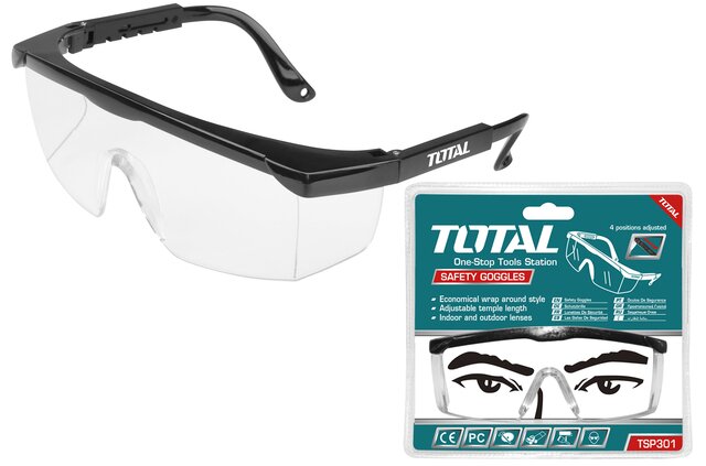 TSP301 - Lunettes De Sécurité Total Polycarbonate - Confort - TOTAL TOOLS TUNISIA Site officiel | Station d'outils