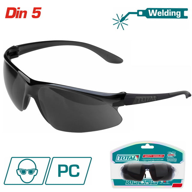 Lunettes De Sécurité Total TSP307 Pour Soudure Légère Teintées DIN 5