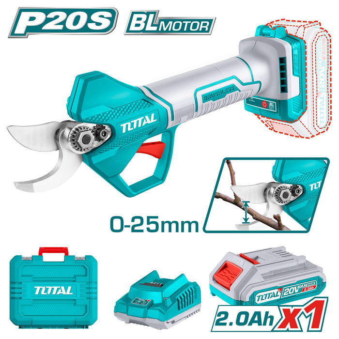 Sécateur À Batterie 20V – TOTAL TUNISIA Jardin – TSSLI202581 - TOTAL TOOLS TUNISIA Site officiel | Station d'outils