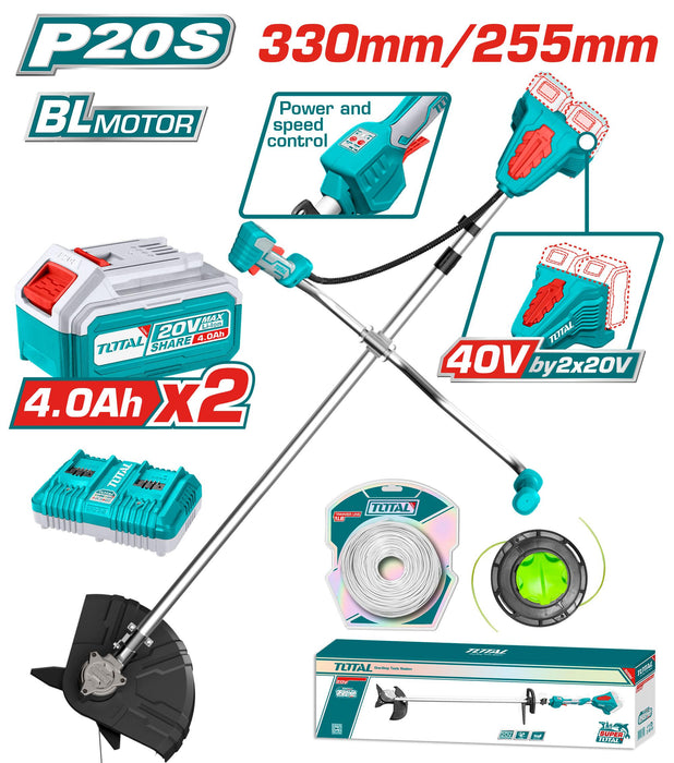 TSTLI202521 Coupe Bordure DebroussailleuseSansFil TOTAL 40V - TOTAL TOOLS TUNISIA Site officiel | Station d'outils