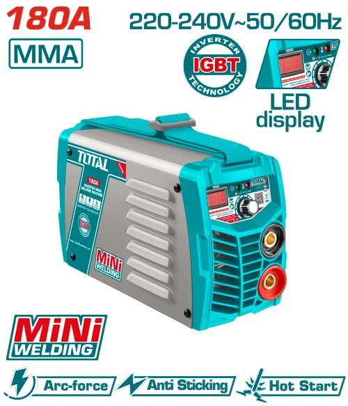 TW218016 - Poste à Souder 180 MMA TOTAL 220-240V Portable - TOTAL TOOLS TUNISIA Site officiel | Station d'outils