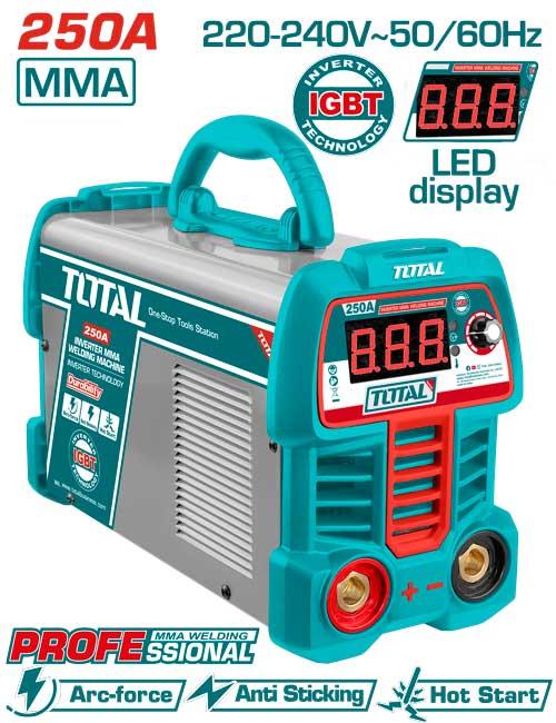 Poste Soudure MMA 250A – TOTAL TUNISIA Pro – TW225069 - TOTAL TOOLS TUNISIA Site officiel | Station d'outils
