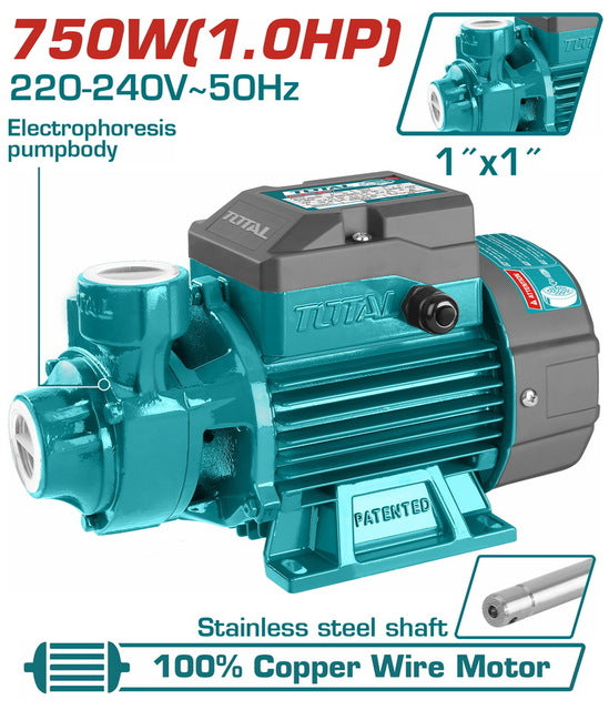 TWP17506 – Pompe A Eau TOTAL 1HP 750W – Débit 50 LPM - TOTAL TOOLS TUNISIA Site officiel | Station d'outils
