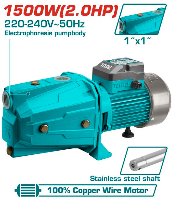 TWP315006 - Pompe Jet Autoamorçante TOTAL 2HP Irrigation - TOTAL TOOLS TUNISIA Site officiel | Station d'outils
