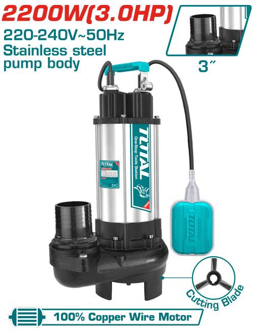 TWP7220026 Pompe Submersible Total 2200W 3HP Efficace - TOTAL TOOLS TUNISIA Site officiel | Station d'outils