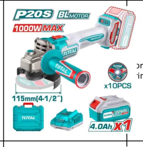 Meuleuse Angle Sans Fil 20 V Brushless 1000 W TAGLI271531 - TOTAL TOOLS TUNISIA Site officiel | Station d'outils