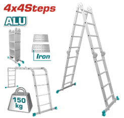 Échelle Aluminium 4x4 Marches - TOTAL Tunisie - THLAD04441 - TOTAL TOOLS TUNISIA Site officiel | Station d'outils