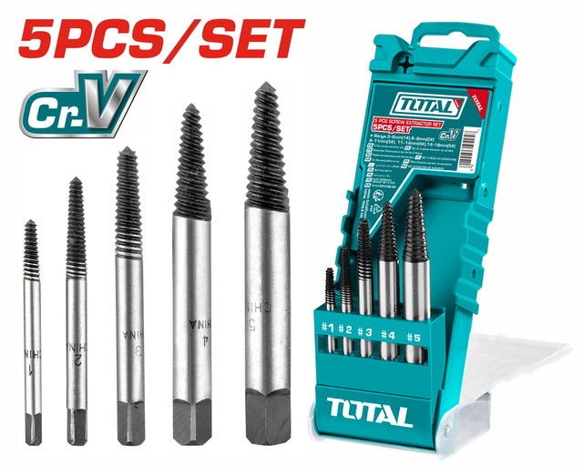 Extracteur Vis Total 5Pcs TOTAL TUNISIA Extraction TACSE0056 - TOTAL TOOLS TUNISIA Site officiel | Station d'outils