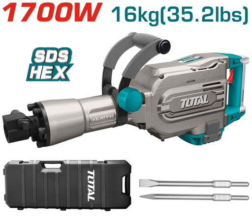 Marteau Piqueur 1700 W 16 kg Démolition Total TH215456 - TOTAL TOOLS TUNISIA Site officiel | Station d'outils