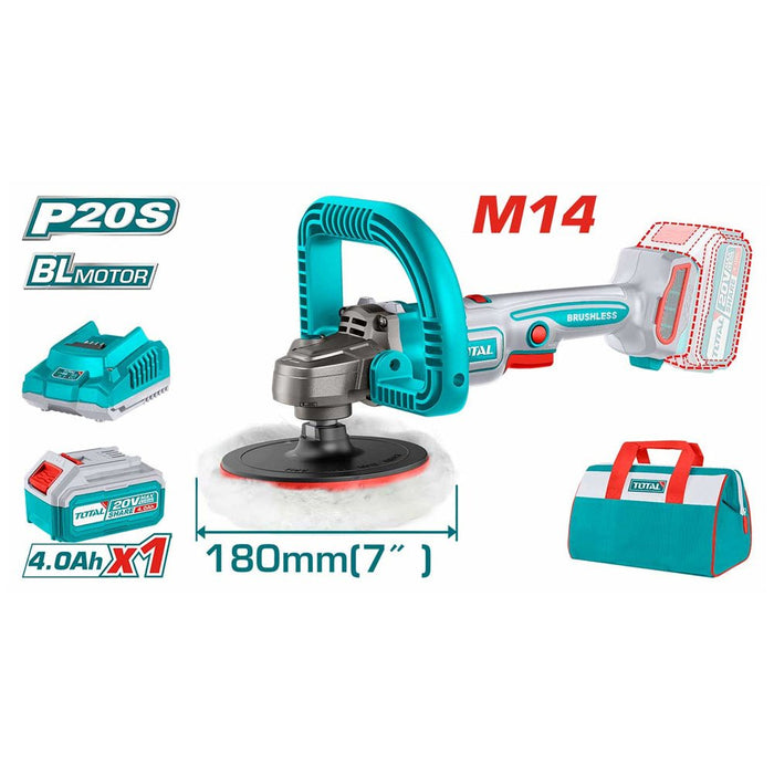 Ponceuse 20V 180mm - TOTAL TUNISIA Polyvalente - TAPLI20181 - TOTAL TOOLS TUNISIA Site officiel | Station d'outils