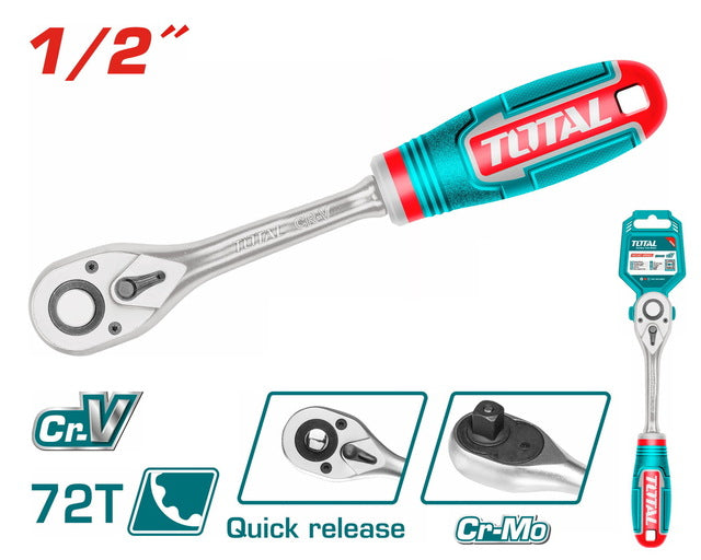 THT106126 – Clé À Cliquet Total 1/2 Pouce – Bricolage - TOTAL TOOLS TUNISIA Site officiel | Station d'outils