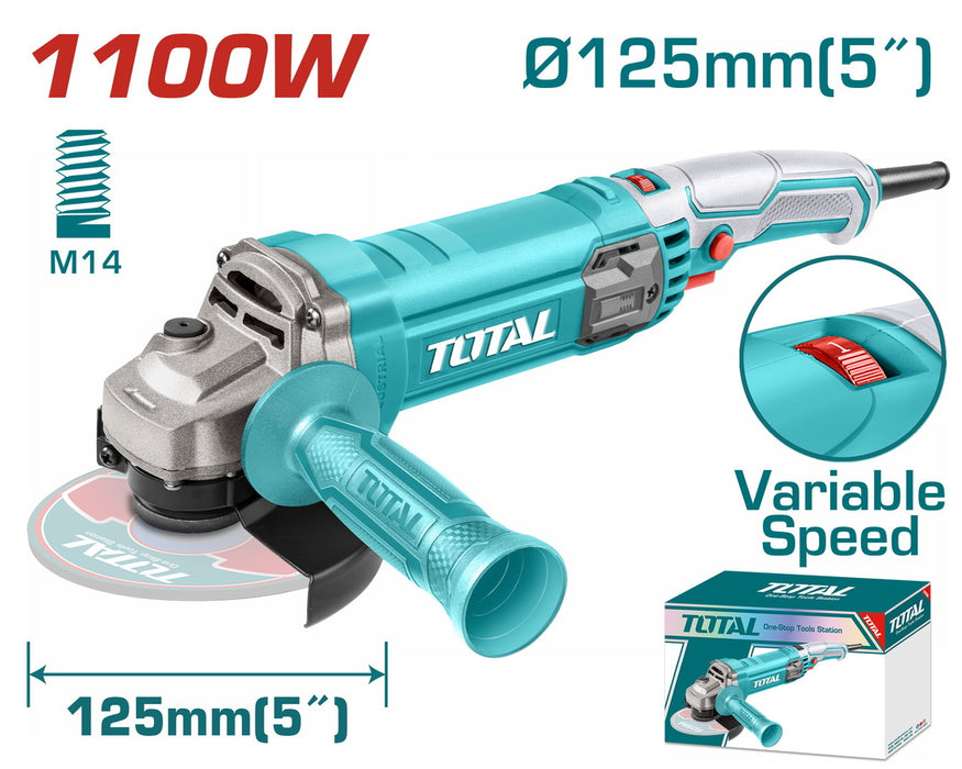 Meuleuse DAngle1100W - TOTAL TUNISIA Usage - TG110125565 - TOTAL TOOLS TUNISIA Site officiel | Station d'outils