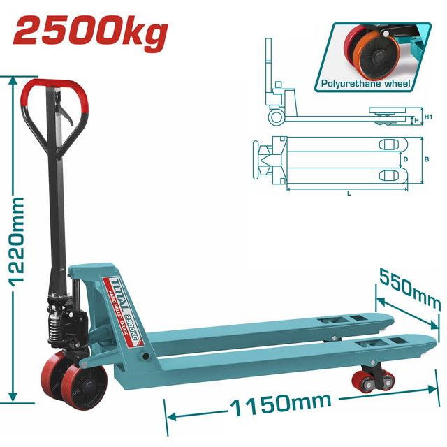 TRANSPALETTE 2,5 T THT301251-Transpalette-Charges Lourdes - TOTAL TOOLS TUNISIA Site officiel | Station d'outils