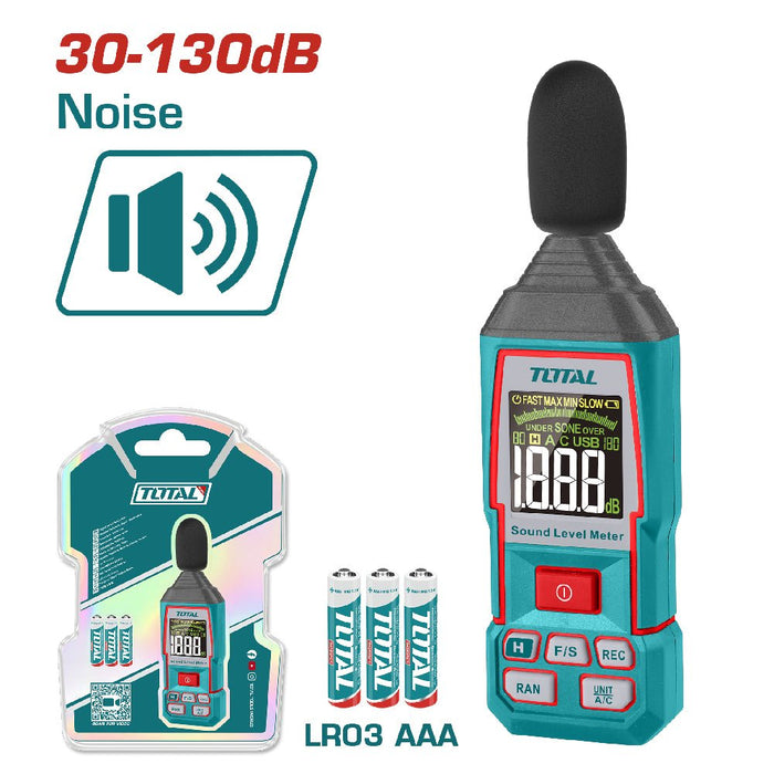 Sonomètre Numérique Total TETSL031 30 - 130 dB AC Mesure - TOTAL TOOLS TUNISIA Site officiel | Station d'outils