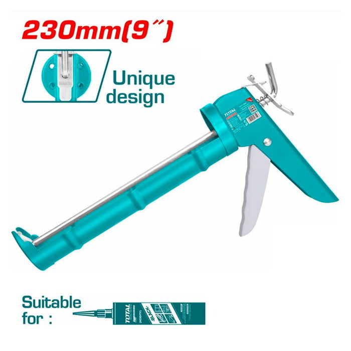 THT21809 - Pistolet Silicone TOTAL 230mm - Précise Pour - TOTAL TOOLS TUNISIA Site officiel | Station d'outils