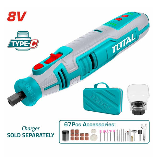 TMGLI0801 Meuleuse Droite 8V TOTAL Vitesse 5k - 28k Poncer - TOTAL TOOLS TUNISIA Site officiel | Station d'outils