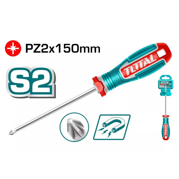 TSDPZ2150 – Tournevis Pozidriv TOTAL 150 mm – Ergonomique - TOTAL TOOLS TUNISIA Site officiel | Station d'outils